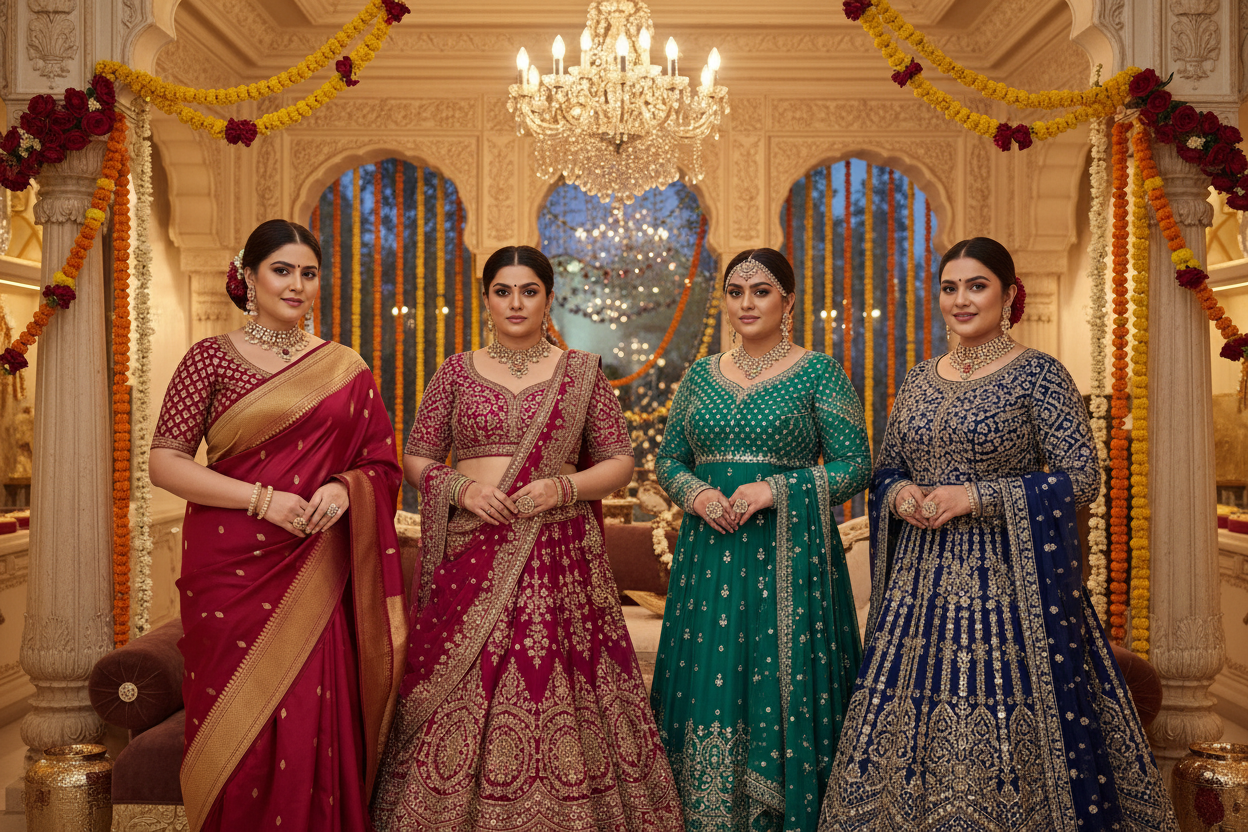 Plus Size Indian Outfits for Weddings and Parties